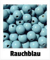 Holzperlen 14mm rauchblau